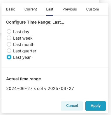 Time Range Configurations