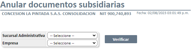 Anular documentos subsidiarias1