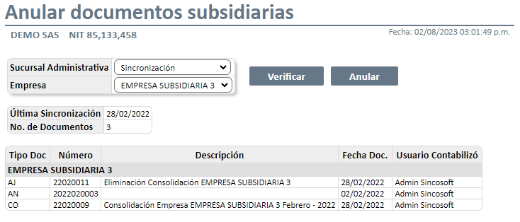 Anular documentos subsidiarias3