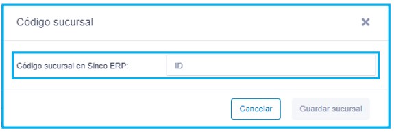 Asignación código de sucursales