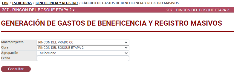 CalculoDeGastosDeBeneficenciaYRegistroMasivo