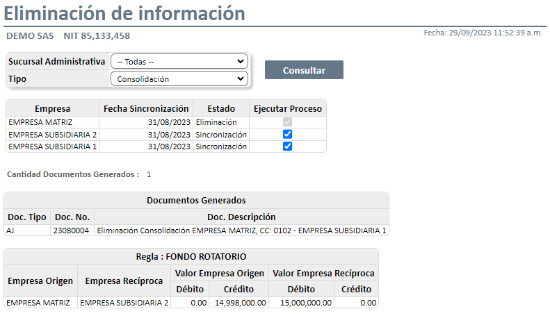 Eliminación de información por Centro Costos5