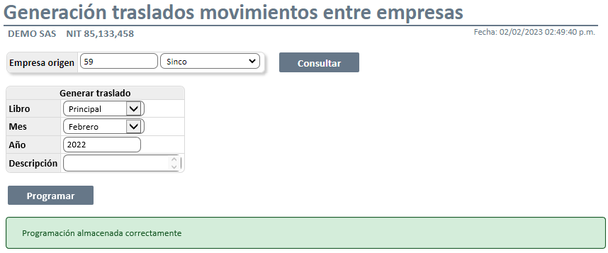 Generación traslados movimientos entre empresas5
