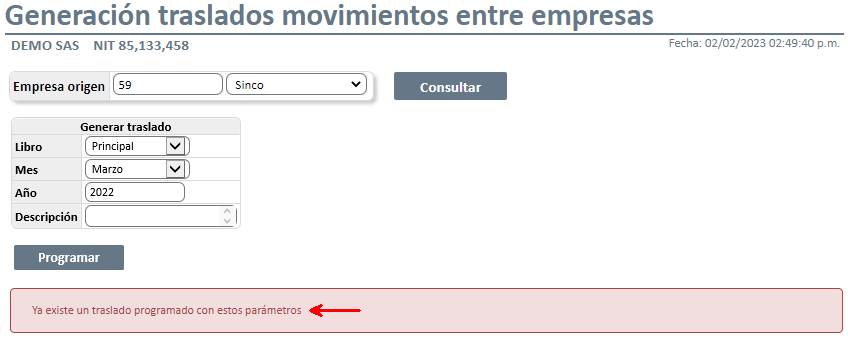 Generación traslados movimientos entre empresas6