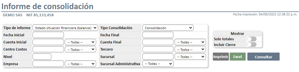 Informe de consolidación1