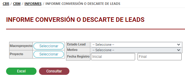 InformeConversionODescartedeLeads