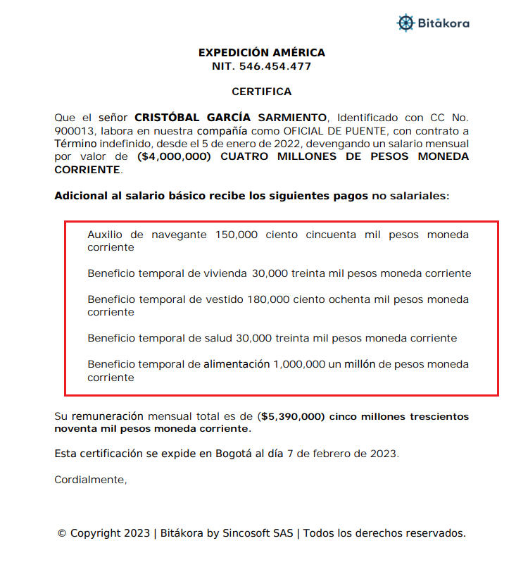 Plantilla del documento en Word