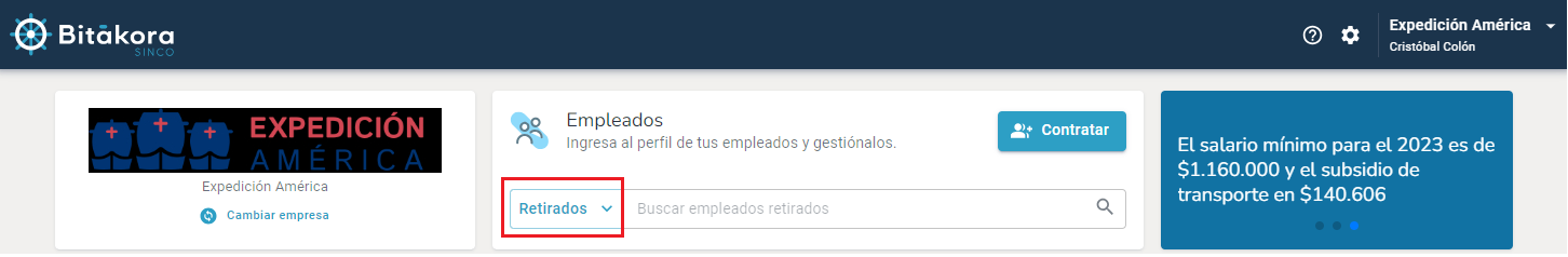 Dirigir al administrador de empleados