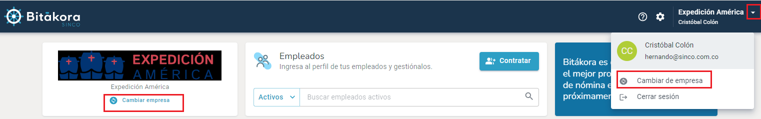 Cambiar de empresa