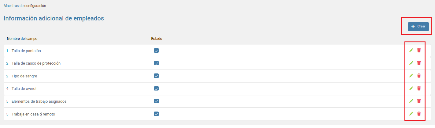 Configurar el maestro de información adicional de empleados