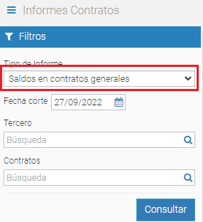 saldos en contratos generales