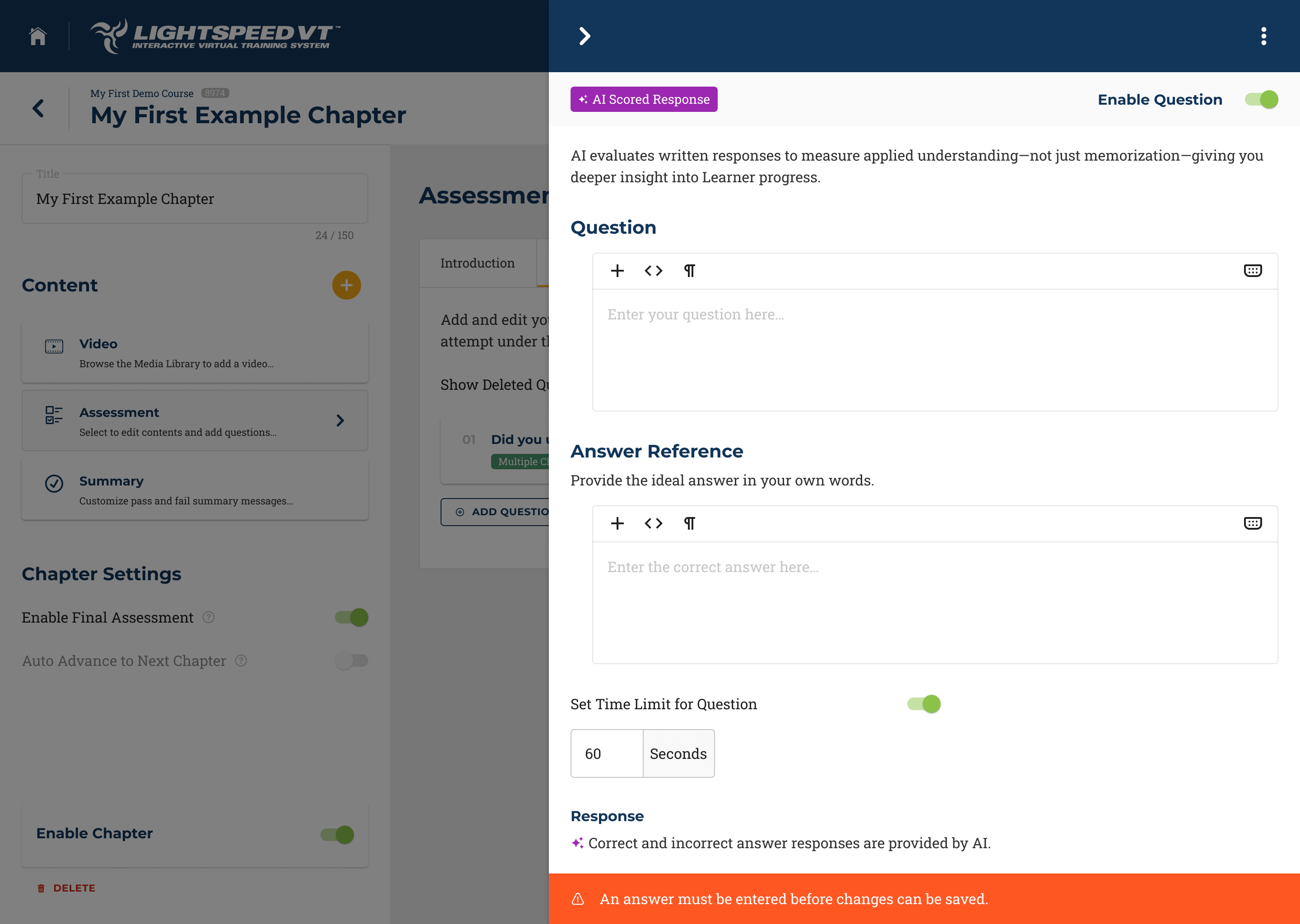 Chapter - Assessment - AI Scored Response