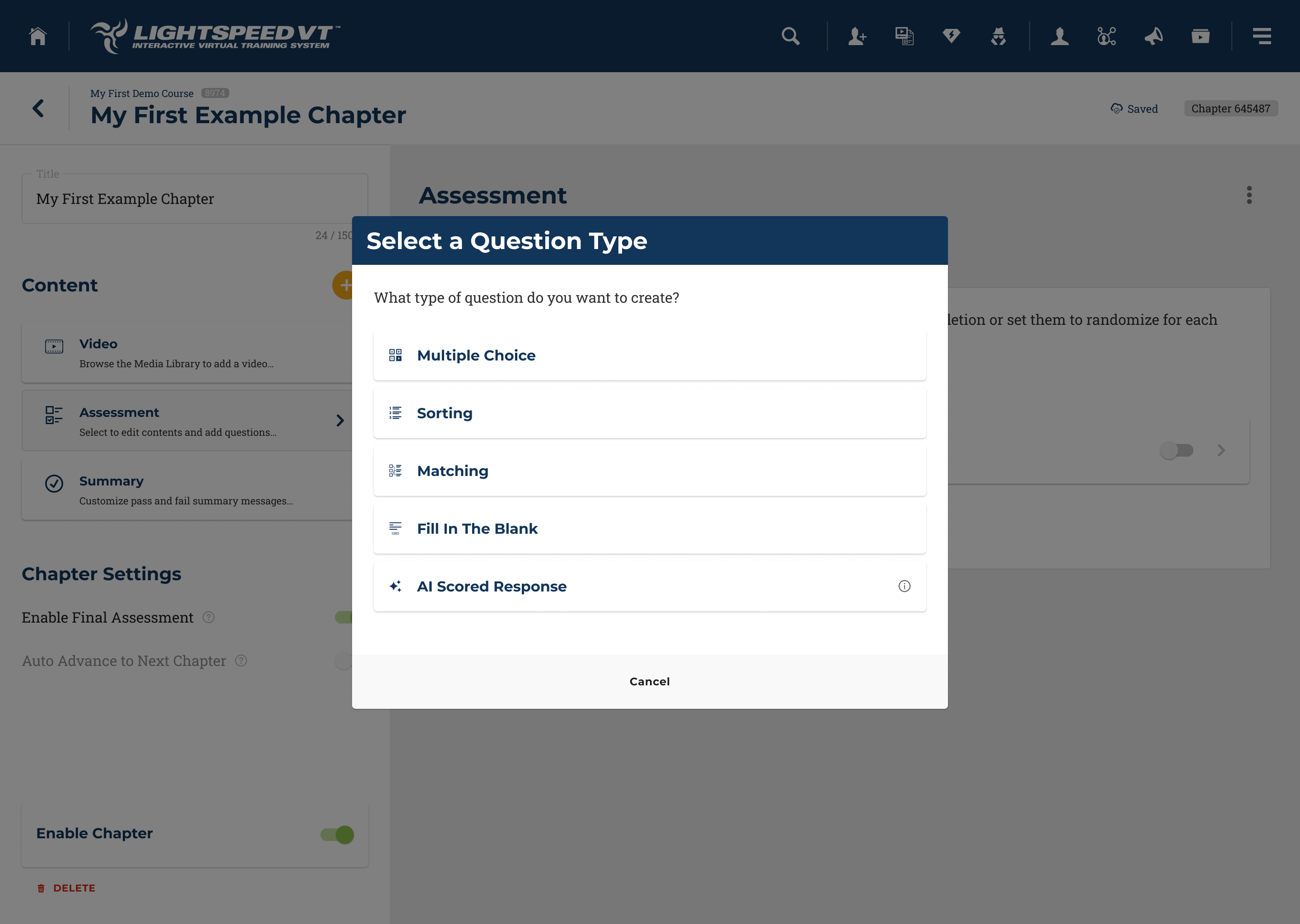 Chapter - Assessment - Select New