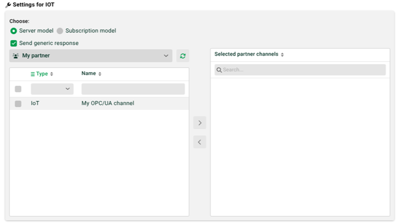 OPC UA server GUI