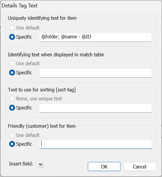 Changing the tags for subjects