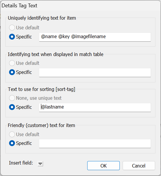 Setting a sort tag of lastname
