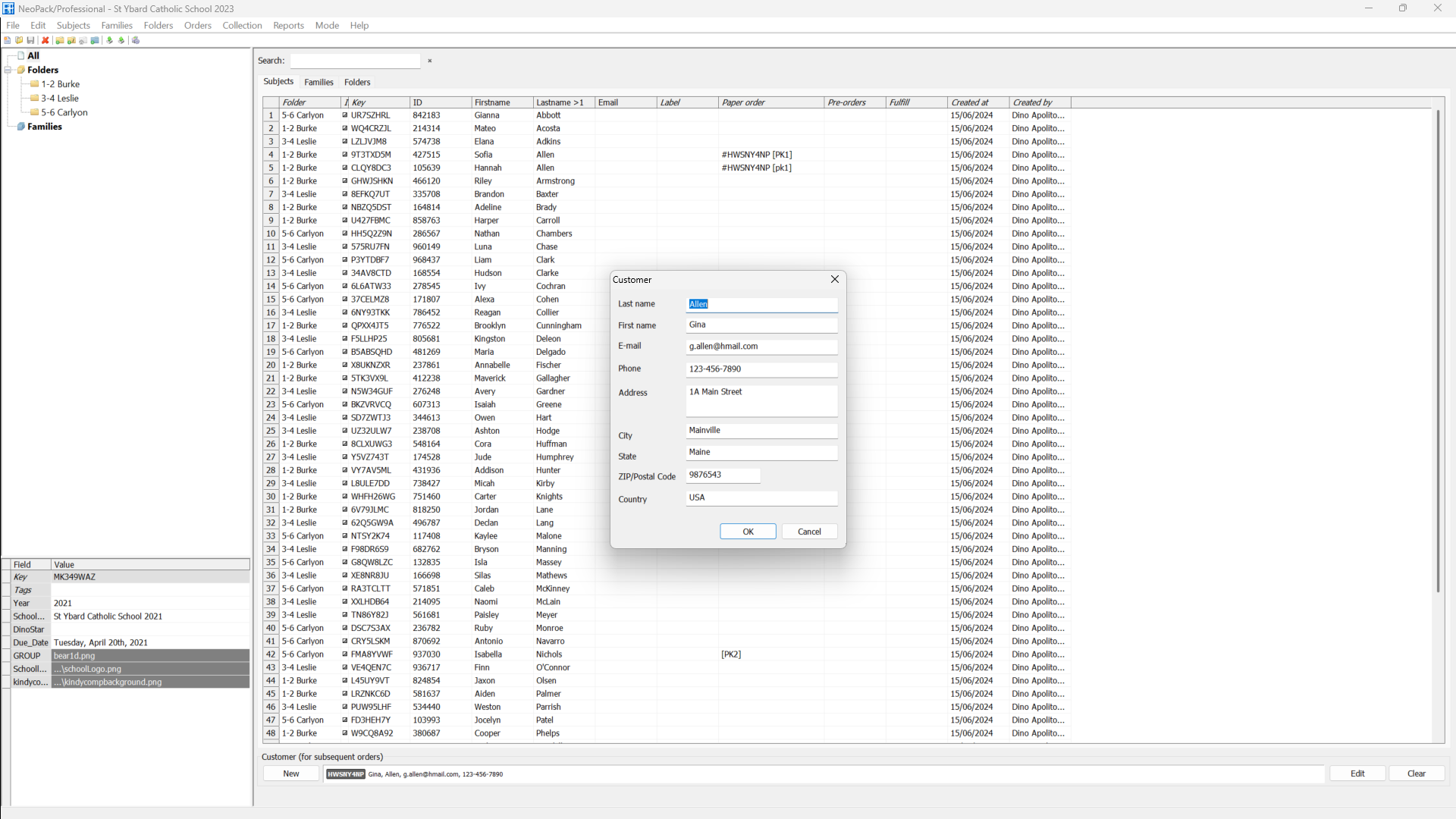 Adding a customer paper order in Details Mode