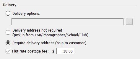 Setting a flat rate postage fee