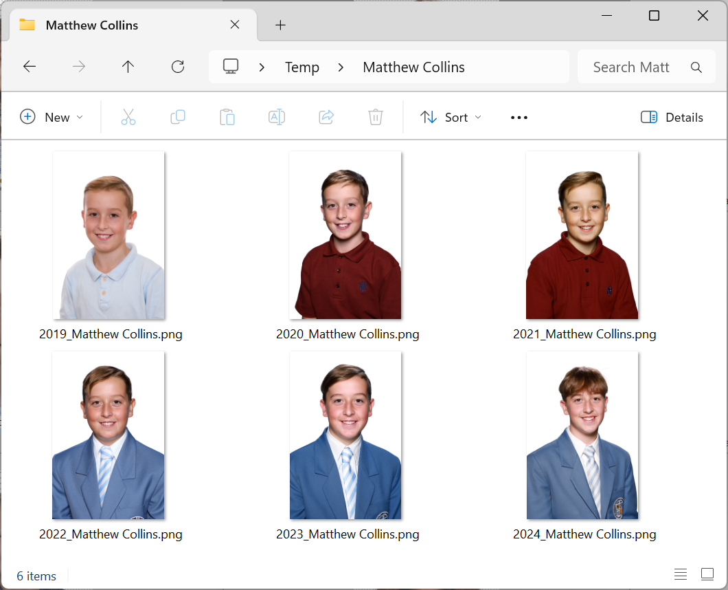 A set of Legacy Images