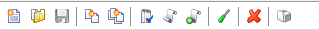 Icons representing various file and editing options in a software interface.