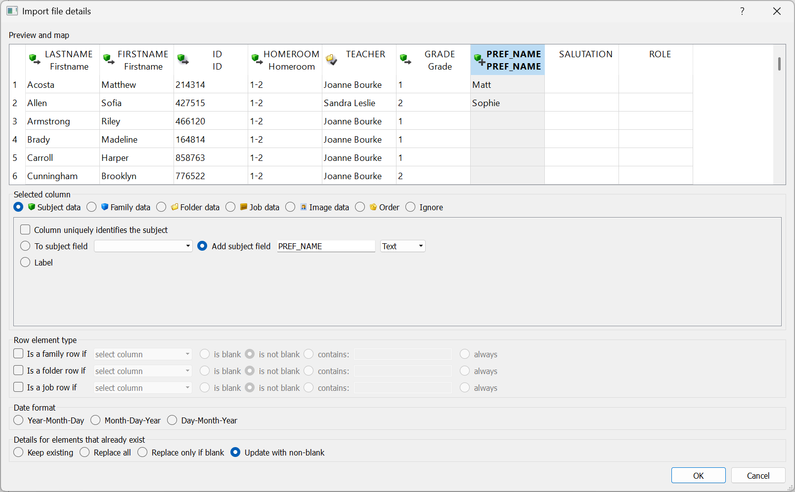 Adding a field while importing a text file