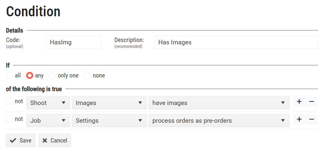Adding a parameter for job order processing type
