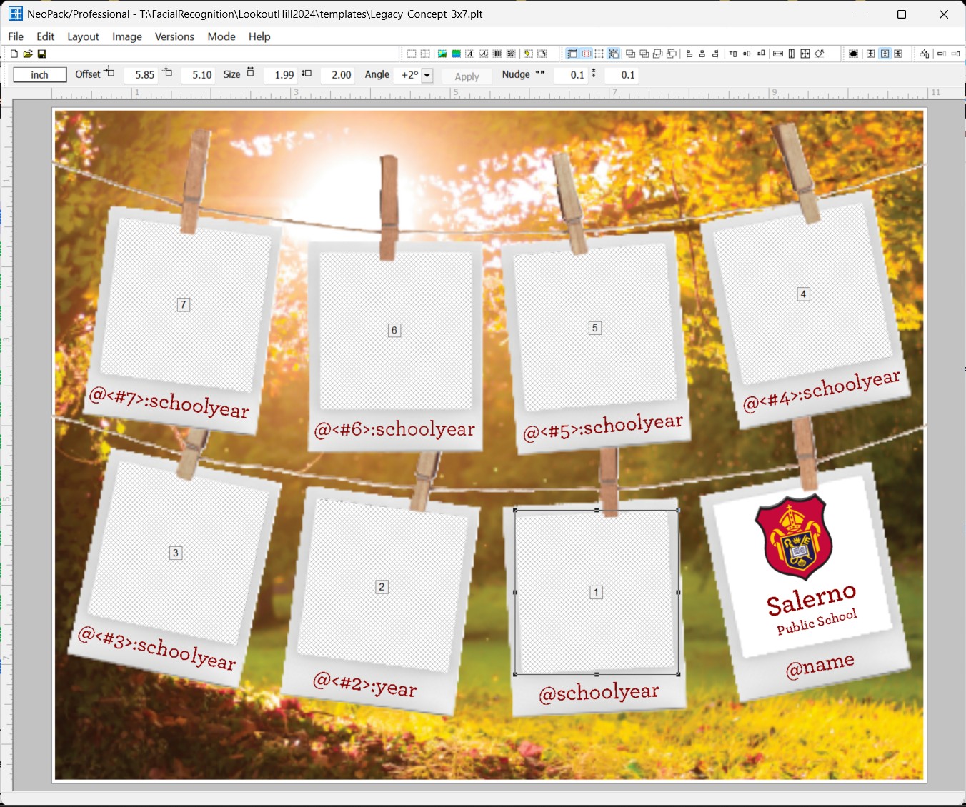 A Legacy collage template