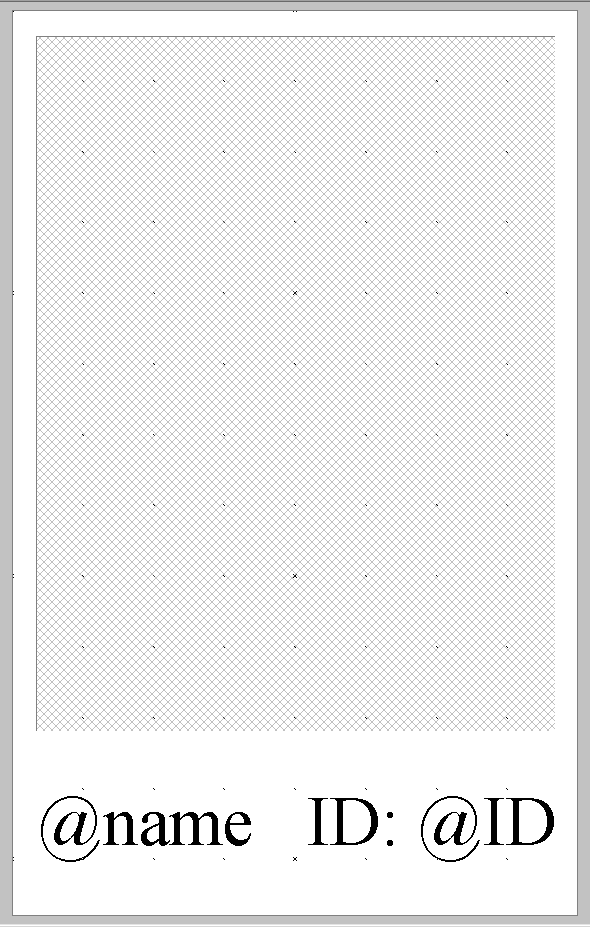 Document template displaying placeholders for name and ID information.