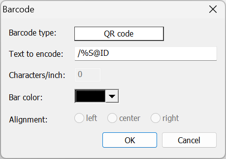 Encoding a QR code with the subject ID