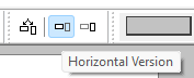 Toolbar displaying options for horizontal version selection in a software interface.