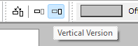 Toolbar displaying options with a highlighted button for vertical version selection.
