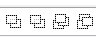 Four dotted boxes representing different states or configurations in a user interface.
