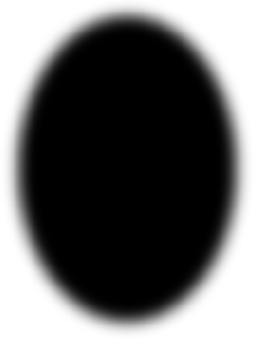 An abstract black oval shape representing a concept or idea in a visual format.