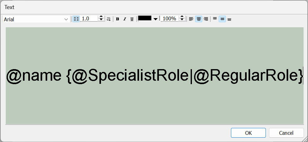 Checking for a specialist role