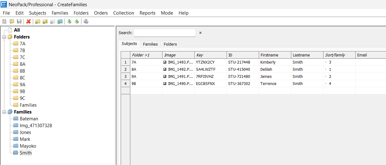 Setting the sort order
