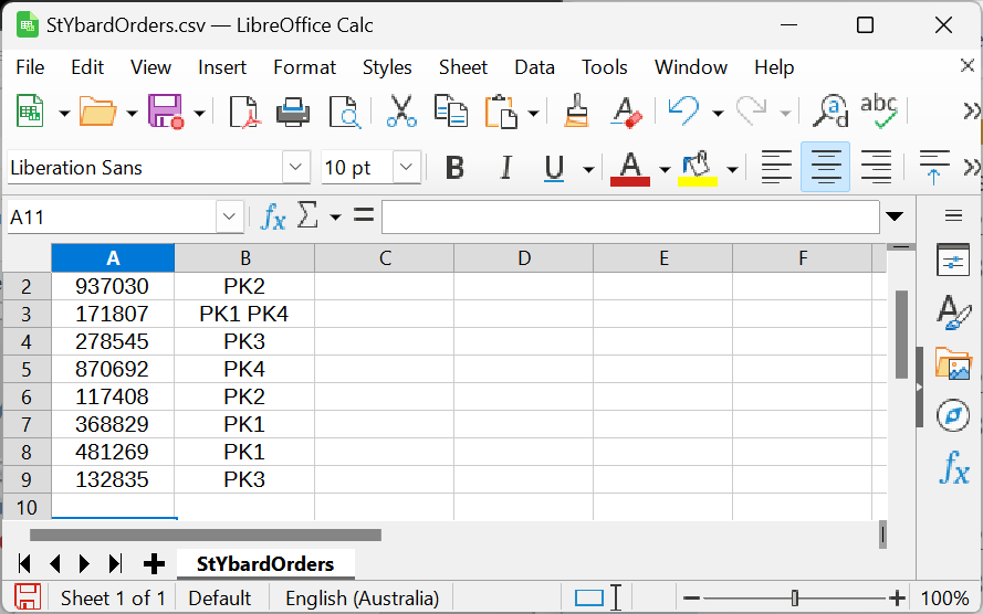 Multiple packages for a subject on one line