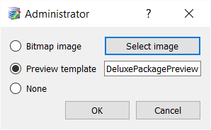 Setting a Package Template for a package