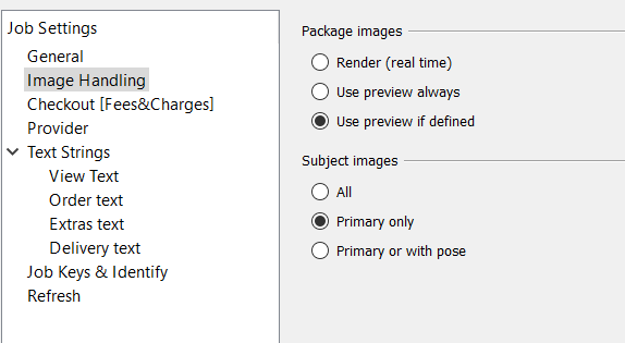 Selecting the appropriate option when uploading a job