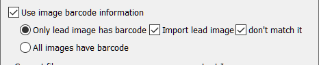 QR code import options