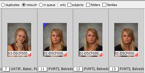 Filtering image in Images Mode for retouch