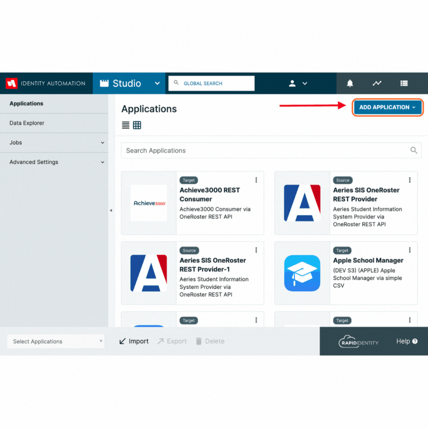 REST API Consumers in RapidIdentity Studio