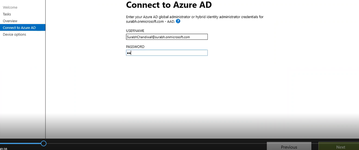 Install and Configure Azure AD Connect to Sync On Premises AD Users
