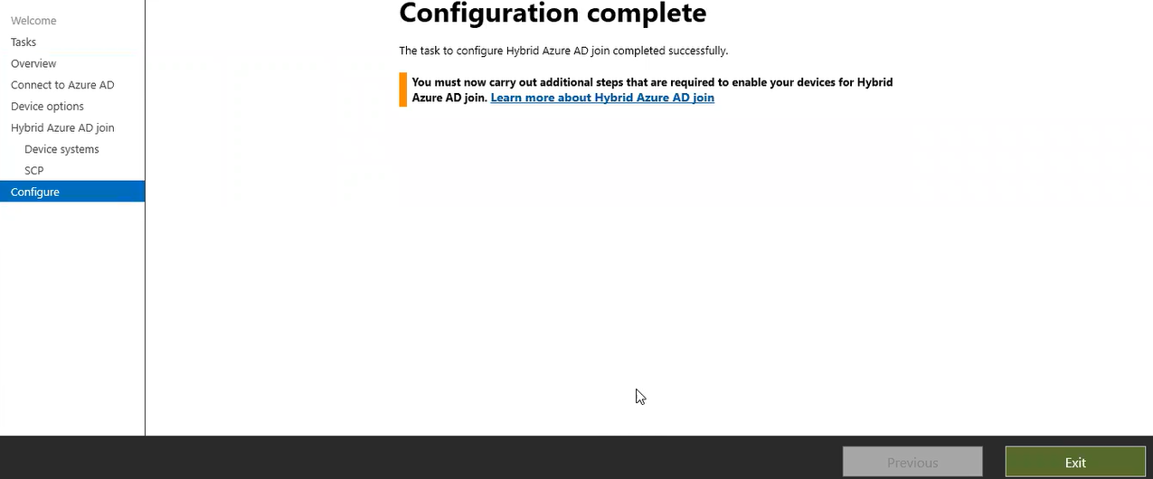Join Windows 10 machine to Azure AD using hybrid domain join method