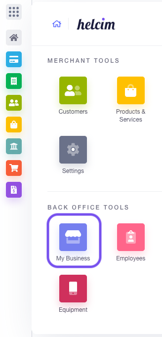 Helcim my business back office tools