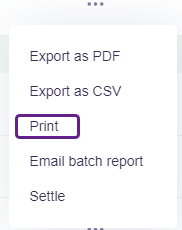 Print batch report