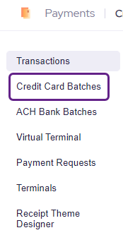 Select batches from payments