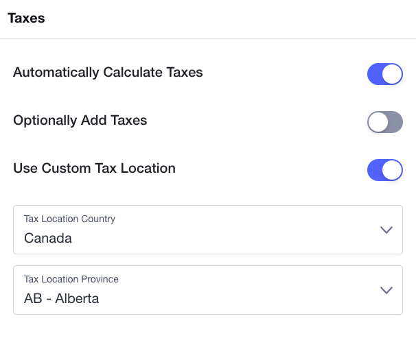 automatically calculate taxes