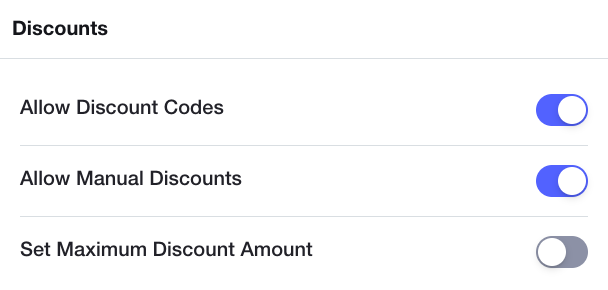 discount options