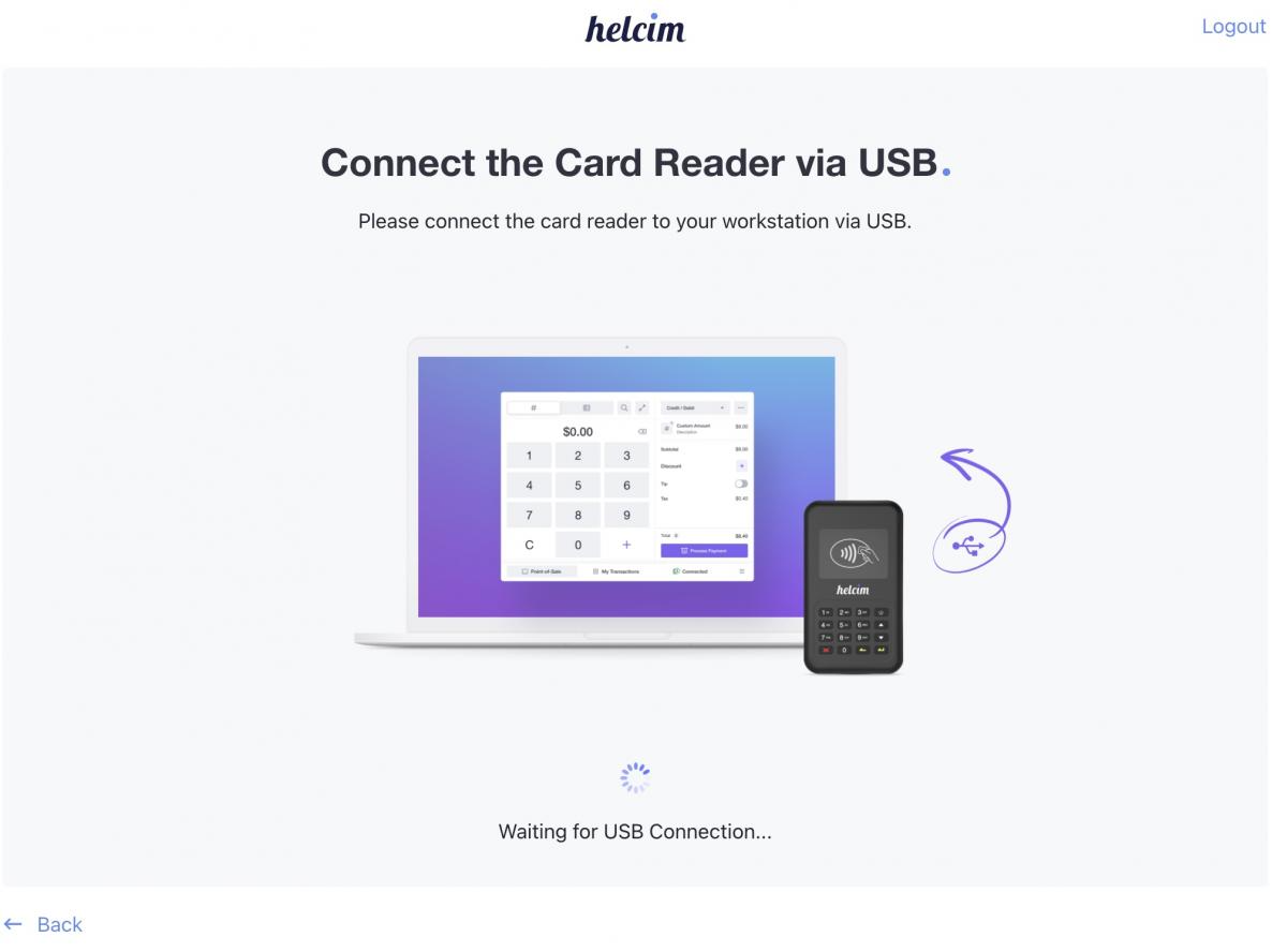 Connect the Card Reader via USB