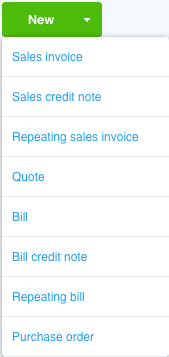 select sales credit note option